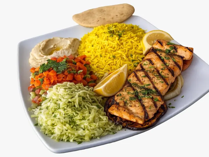 Salmon Kabob Plate